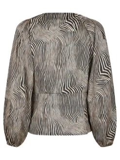 Istana Floating Wave Bluse, Dark Sand, 36