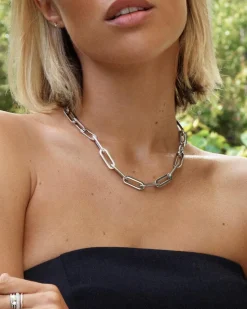 Ivy Maxi Halskæde, Steel, 45 cm