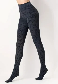 Jacquard Design 60 Strømpebukser, Grey, S/M