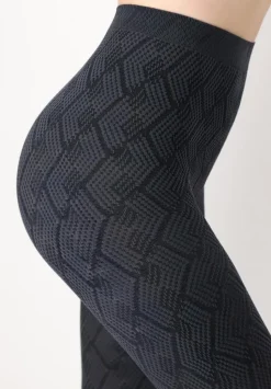 Jacquard Design 60 Strømpebukser, Grey, S/M