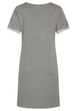 Jacqueline Kortærmet Natkjole, Grey Melange, S