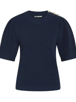 Jessia Strikbluse, Navy, S