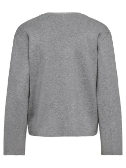 Jing One Button Cardigan, Medium Grey Melange, XL