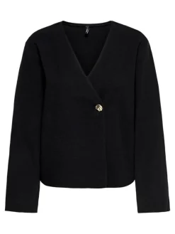 Jing One Button Cardigan, Black, XL