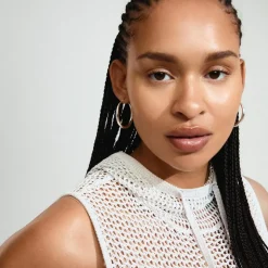 Jorun Large Øreringe, Silver Plated