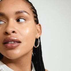 Jorun Large Øreringe, Silver Plated