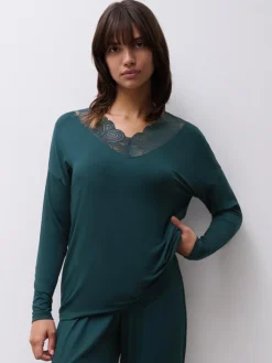 Josie Langærmet Bluse, Eden Green, 42