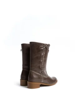 Julia Gaucho Laces Støvler, Dark Brown, 39