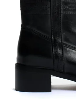 Julia Western Stitching Støvler, Black, 39