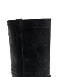 Julia Western Stitching Støvler, Black, 39