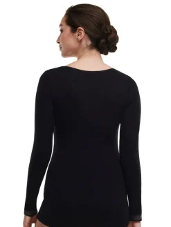 Juliana Langærmet T-shirt, Black, 36
