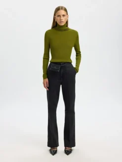 Julie-Kori Flared Jeans, Black Denim, W33/L32