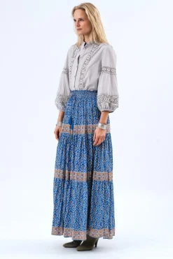 JuneLL Skjorte, Dusty Blue, S