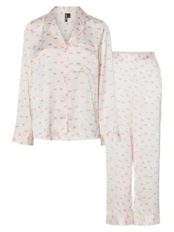 Jytte Xmas Satin Natsæt, Pinkesque, M