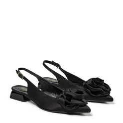 Kala Rose Slingback Ballerinasko, Black Satin, 37