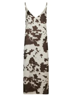Kamran Cow Print Kjole, Brown, 36