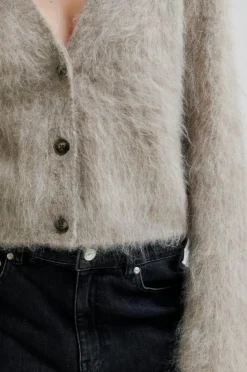 Karla Knit Cardigan, Pumice Stone, M