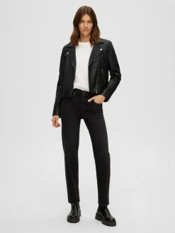 Katie Læderjakke, Black, 40