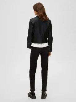 Katie Læderjakke, Black, 40