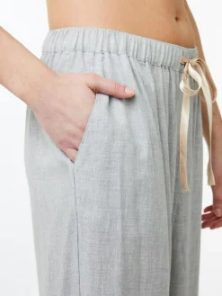 Katrine Pyjamasbukser, Light Grey Melange, XL