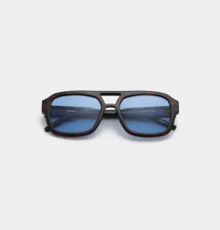 Kaya Solbriller, Demi Tortoise (Blue Lens)