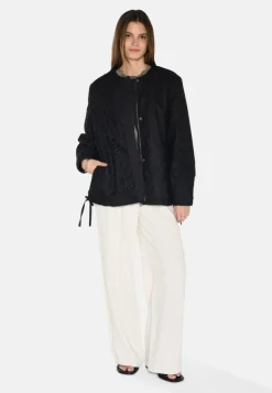 Kaylie Broderie Jakke, Black, 42