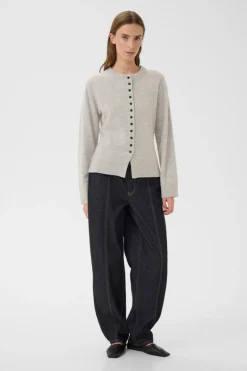 KBEtta Cardigan, Light Grey Melange, XXL