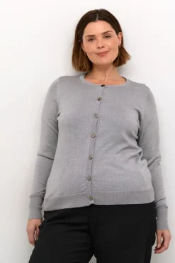 KCregitta Cardigan, Grey Silver Metallic, S