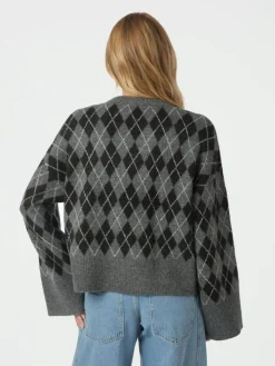 Kick Check Knit Striktrøje, Antracit, 38