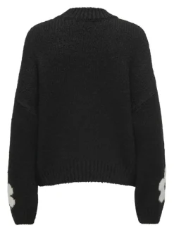 Kilian Flower Striktrøje, Black, L