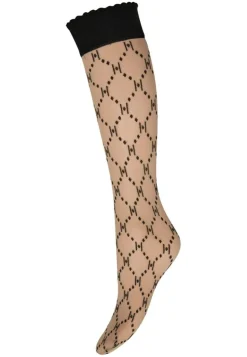 Knee High Logo Strømper, Golden