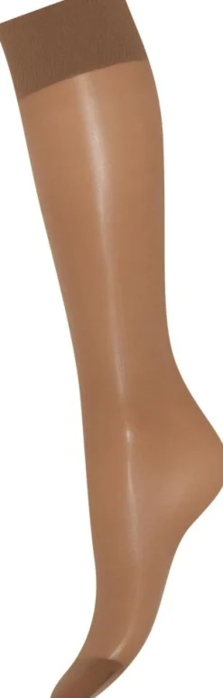 Kneehigh 2-pak Strømper, Caramel, One size