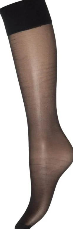 Kneehigh 2-pak Strømper, Sort, One size