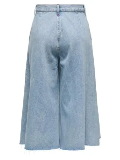 La Brea Lange Denimshorts, Light Blue Denim, S