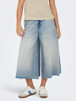 La Brea Lange Denimshorts, Light Blue Denim, S