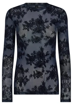 Lace Bluse, Navy, S