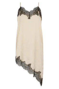 Lacia Contrast Mini Kjole, Cream Black, L