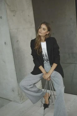 LanceCC Pleat Sweat Bukser, Grey Melange, M