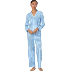 Lange Natbukser, Blue Stripe, XL