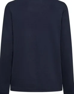 Langærmet T-shirt, Navy, XS