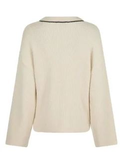 Latte Knit Striktrøje, Ivory, 40