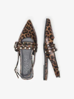 Laura Slingback Ballerinasko, Beige Leo, 40