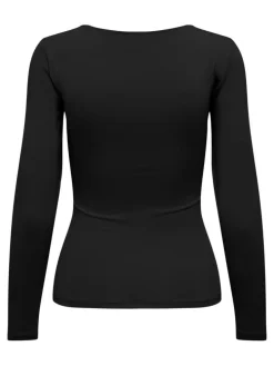 Lea Langærmet T-shirt, Sort, L