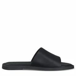 Leather Slippers, Black, 37