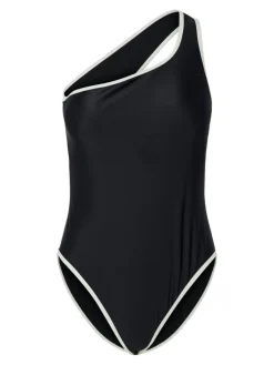 Leja Open Back Badedragt, Cloud Dancer Black, XS