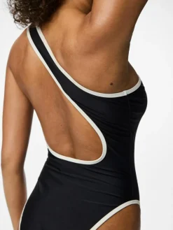 Leja Open Back Badedragt, Cloud Dancer Black, XS