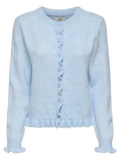 Letty On Frill Cardigan, Cashmere Blue, M