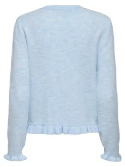 Letty On Frill Cardigan, Cashmere Blue, M
