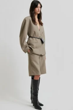 Levelup Tailored Shorts, Mid Brown Melange, M