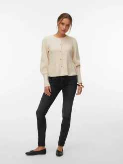 Light Fitted Cardigan, Eggnog, XL